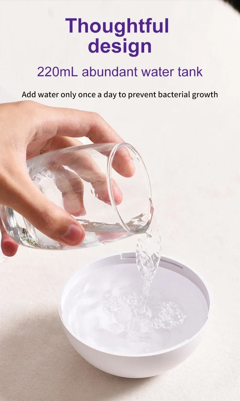 Description Picture 6 of item2025 New Desktop Humidifier, Dual-speed Spray Intelligent Silent Sleeping Aromatherapy Machine, Home Compact Portable Humidifier