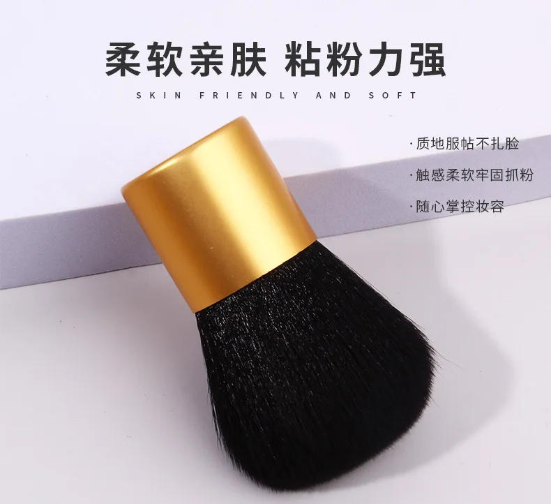 Description Picture 3 of item1Pcs Round Angled Top Makeup Brush Power Foundation Blush Concealer Contour Blending Highlight Cheek Brush Beauty Tool