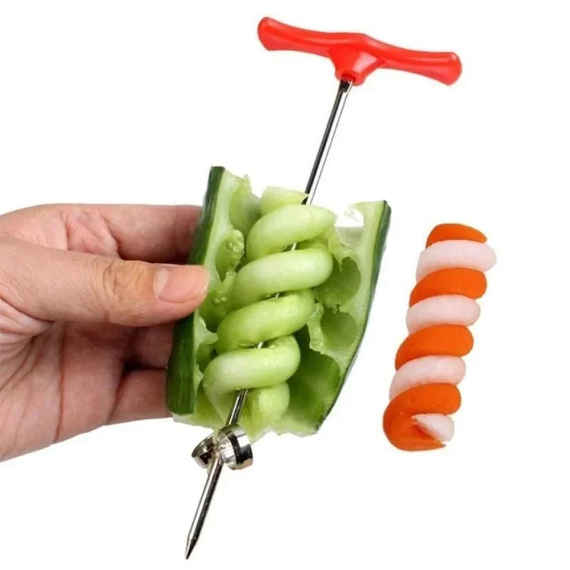 Description Picture 3 of itemPotato Carrot Cucumber Spiral Vegetable Cutter Slicer Manual Roller French Fry Cutter Making Twist Shredder Grater Kitchen Tools