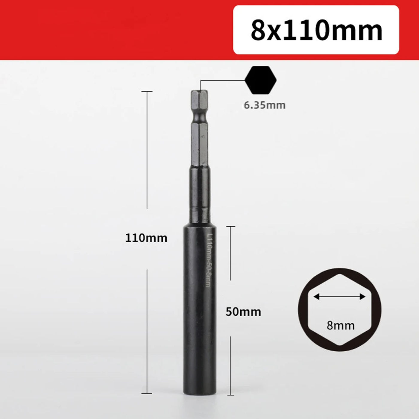 Description Picture 6 of item1pc 1/4" Hex Sockets Wrench 8-19mm Electric Drill Socket Head Bolt Nut Driver Bit Impact Drill Bits Adapter Screwdrivers Bits