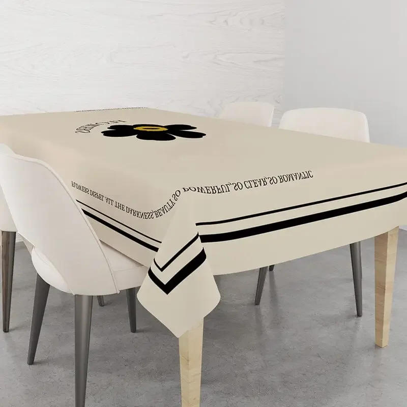 Description Picture 3 of itemtablecloth room living room dining table decoration fabric tablecloth beach towel picnic mat GREY