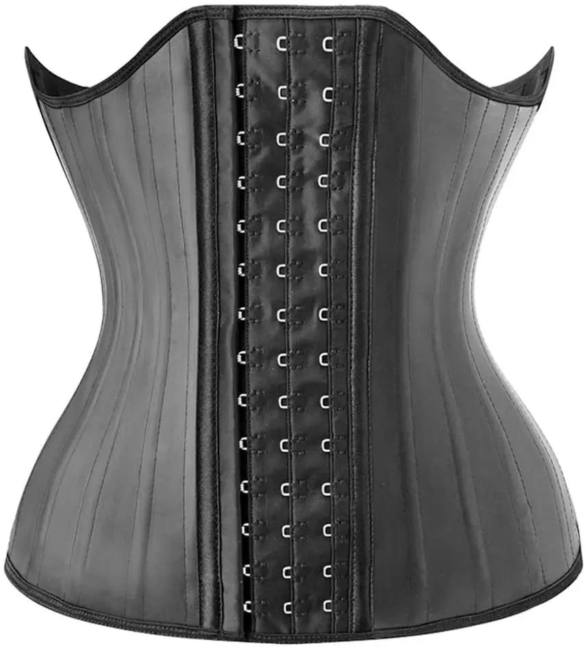 Description Picture 4 of item25 Steel Bones Latex Waist Trainer Corset Shapewear Slimming Belly Women Body Shaper Modeling Strap Reductive Girdle