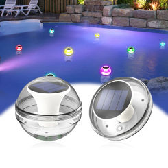 Solar Pond Floating Light Auto On & Off Swimming Pool Lamp 3 Gears Floating Lighting Water Light for Swimming Pool Pond Fountain