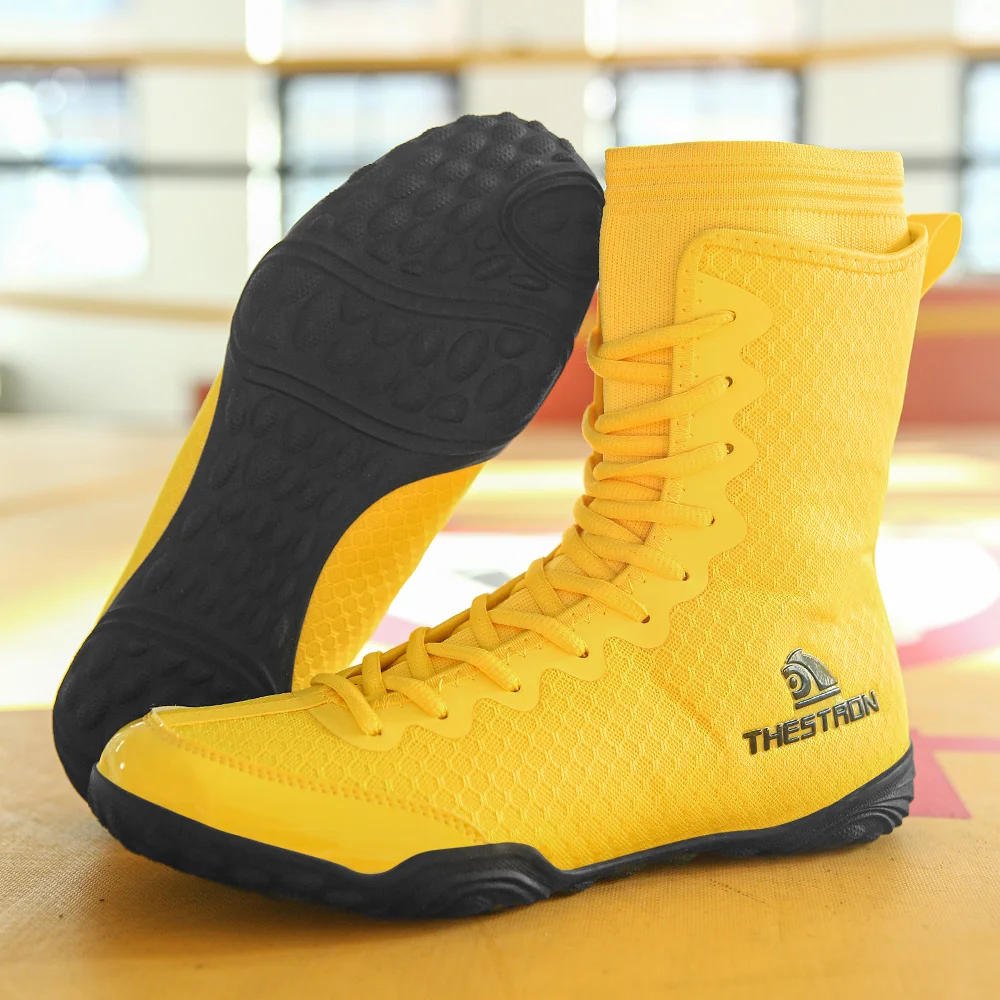 Description Picture 4 of itemMen Boxing Shoes Professional Boxing Sneakers Size 39-47 Flighting Footwears Male Wrestling Shoes