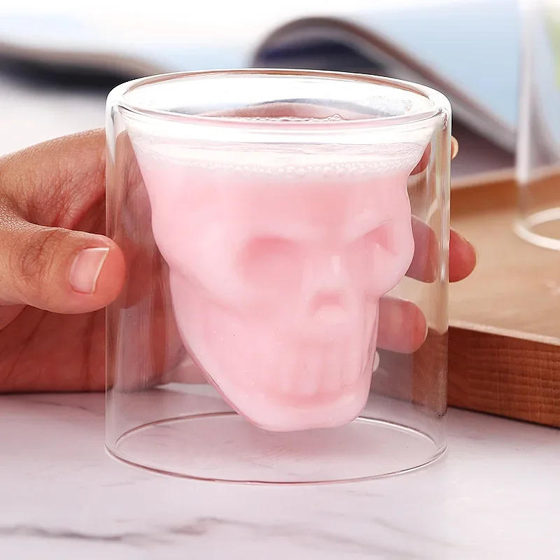 Description Picture 3 of itemWine Cup Glasses Of Wine Crystal Cocktail Glasses Whisky Barware Beer Drinkware Drinking Coffee Mugs Double Bottom Mug Glass Cup