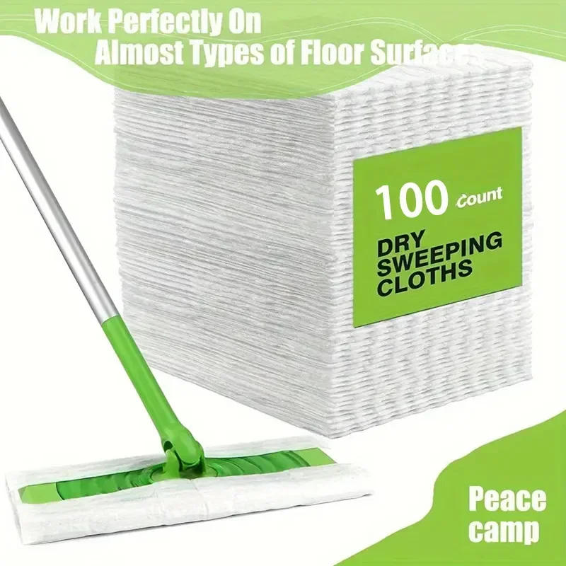 Description Picture 3 of item30/100PCS Disposable MicroFibre Electrostatic Floor Cloths Dust Removal Mop Paper Floor Cleaning Wipes for Flat Swivel Mop