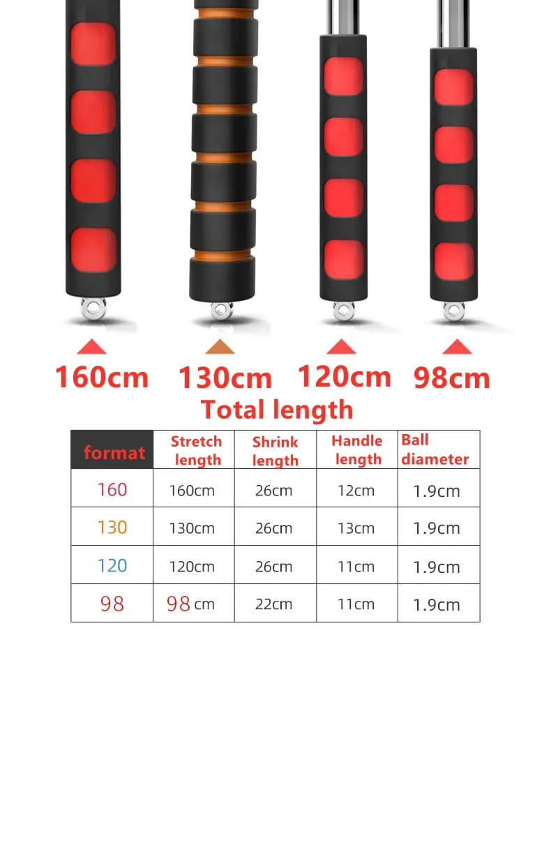 Description Picture 5 of item160cm Thickened Telescopic Rod Detection Hammer Hollowing Drum Hammer Sound Inspection Tool Teaching stick Construction tools