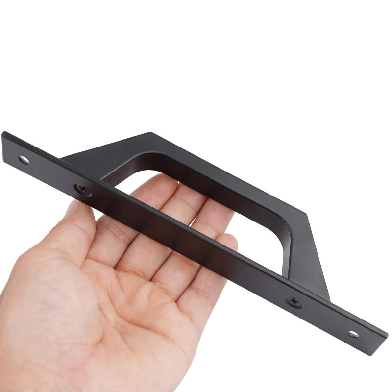 Description Picture 6 of itemBarn Door Pull Handle Heavy Duty Black Iron Hot Bed Sliding Gate-Shed Garage With 2 Screws For Doors Gates Garages Barns Sheds