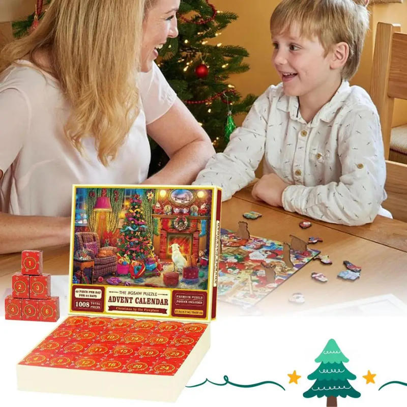 Description Picture 4 of itemChristmas Advent Calendar 2024 Xmas Puzzle for Kids Adults 24 Days Countdown Calendars for Boys Girls Puzzle 24 Boxes Party Gift