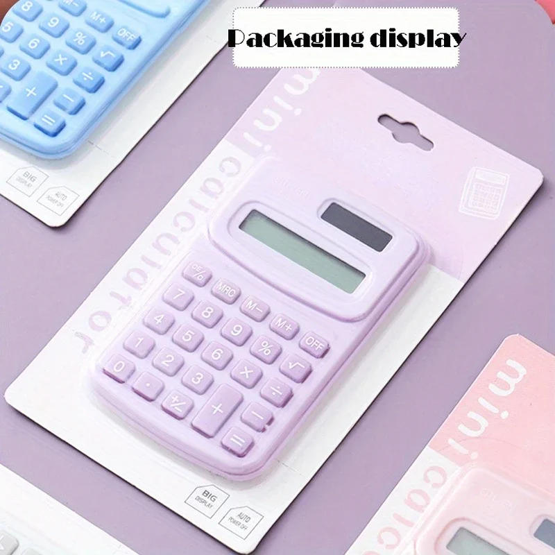 Description Picture 5 of itemSmall Solar Calculator Portable Calculator Cute 8 Digits LCD Electronic Home Office Calculator for Kid Primary School Calculato