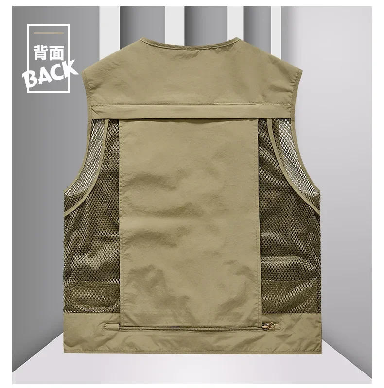 Description Picture 5 of itemMultipocket Quick Dry Mesh Fishing Vests Men Outdoor Tactical Vest Hiking Hunting Casual Fisherman Vest Solid Sleeveless Coats