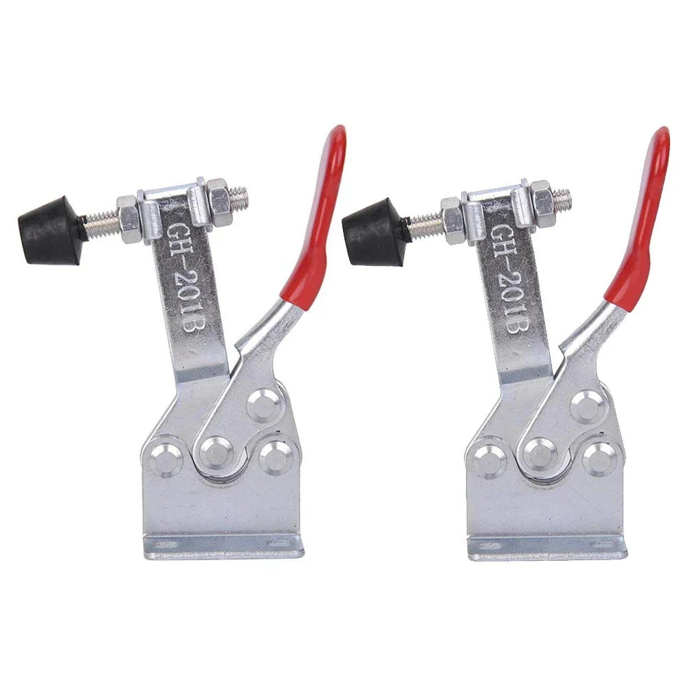 Description Picture 2 of item2pcs Metal Toggle Clamp Quick Toggle Release Horizontal Clamps Tool GH-201B Workshop Quick Clamps Tools Galvanized Iron Locking