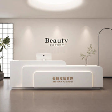 Shop White Reception Desks Club Front Hospital Service Checkout Reception Desks European Recepcion Mostrador Luxury Furniture