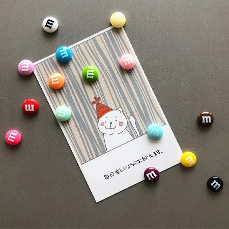 Description Picture 4 of itemColorful Candy Fridge Magnet Resin Personality Refrigerator Magnets Whiteboard Photo Message Board Sticker For Home Decoration
