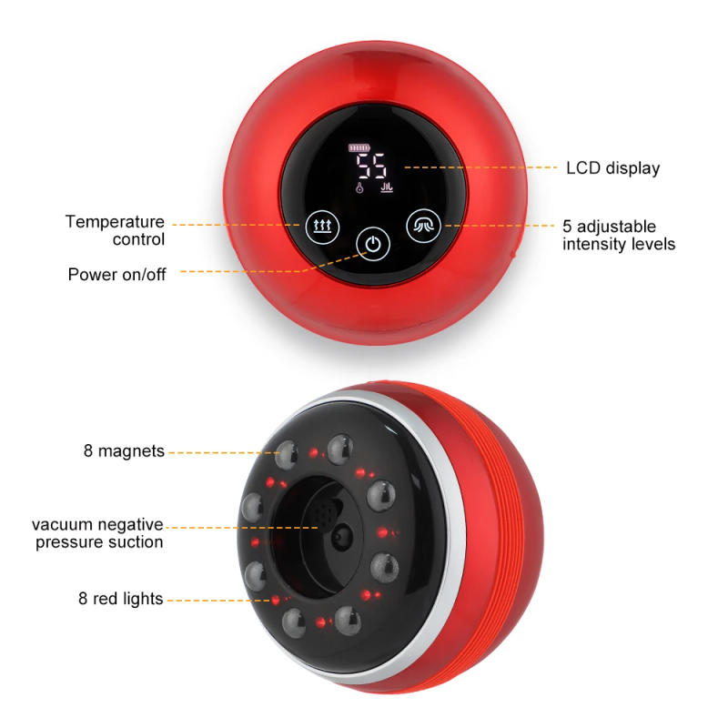 Description Picture 3 of itemElectronic Scraping Instrument Vacuum Suction Cupping Machine Body Massager Red Light Hot Compress Meridians Remove Dampness