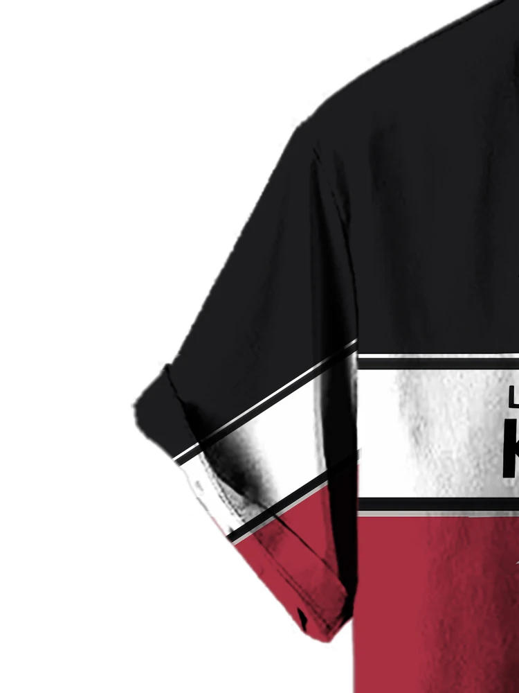 Description Picture 6 of itemSummer Hawaiian Party Men's Short Sleeve Shirt Heart 3D Digital Print Fashion European and American Large Size Top