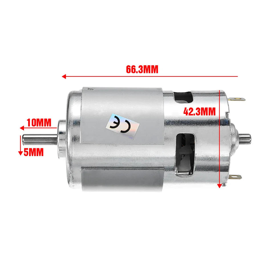 Description Picture 5 of item775 DC Motor Max 21000RPM DC 12V-24V Ball Bearing Large Torque High Power Low Noise Gear Motor Electronic Component Motor