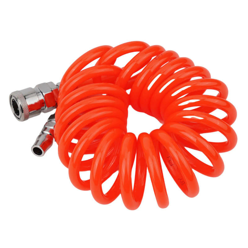 Description Picture 4 of item1pc PU Pneumatic Hose With Connectors 8x5mm Air Compressor Hose Pneumatic Telescopic Spring Tube 3 Meters Long Hardware