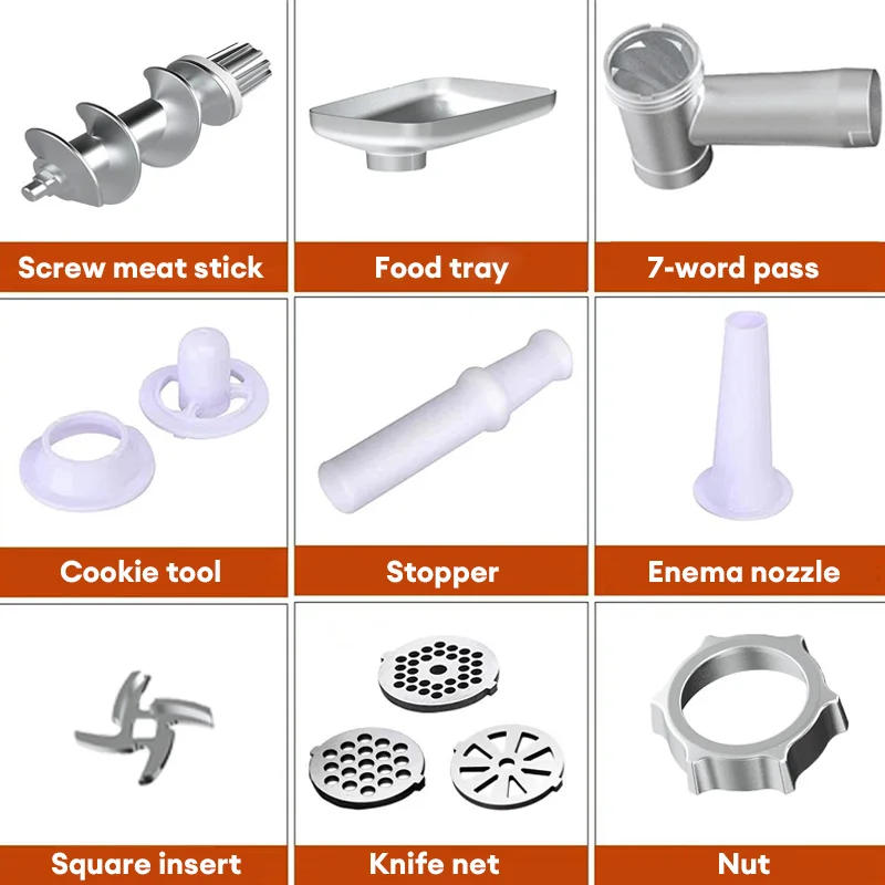 Description Picture 3 of itemMeat Grinder, Sausage Stuffer, Electric Meat Mincer Sausage Stuffer Maker Heavy Duty Mincer for Home Kitchen & Commercial Using