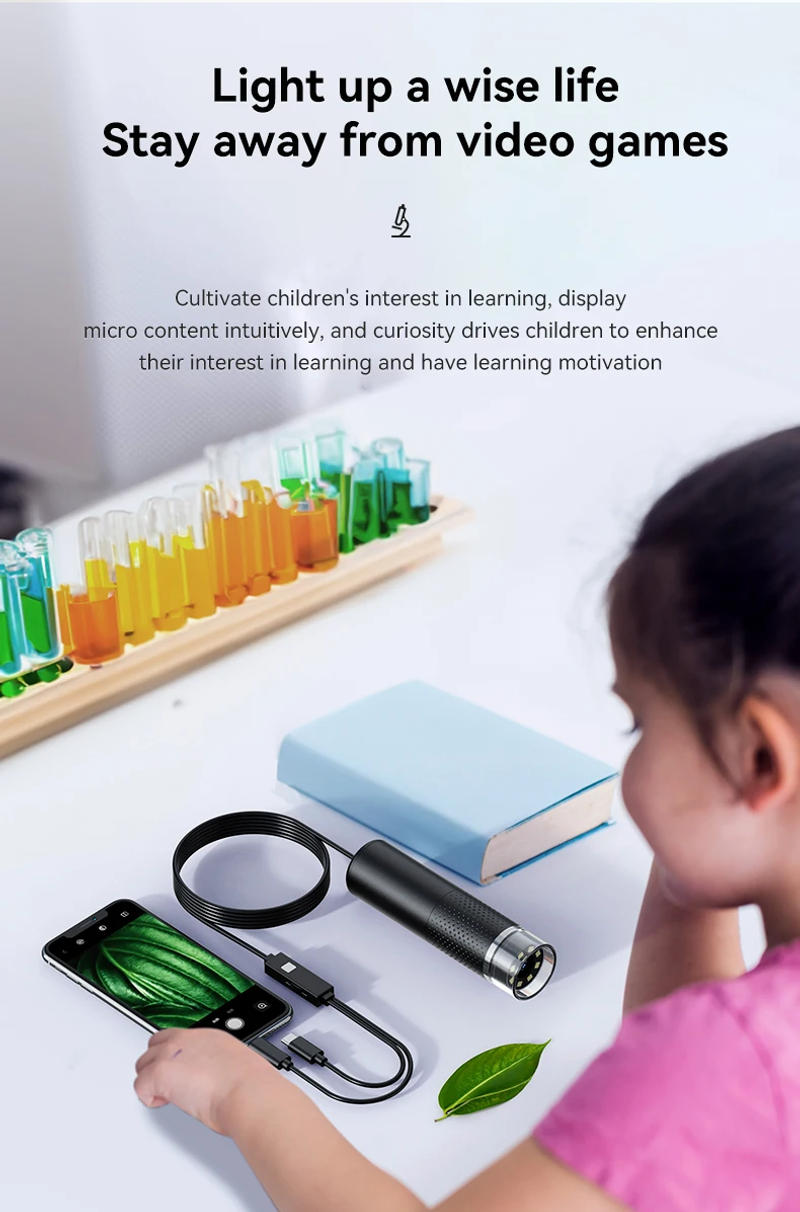 Description Picture 5 of itemHandheld Digital Microscope 1600X Magnification USB Microscopes Camera for Adults Kids with 8led Coin Magnifier for IOS Android