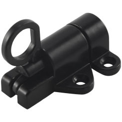 Aluminum Alloy Security Automatic Window Gate Lock Spring Bounce Door Bolt Latch, Black