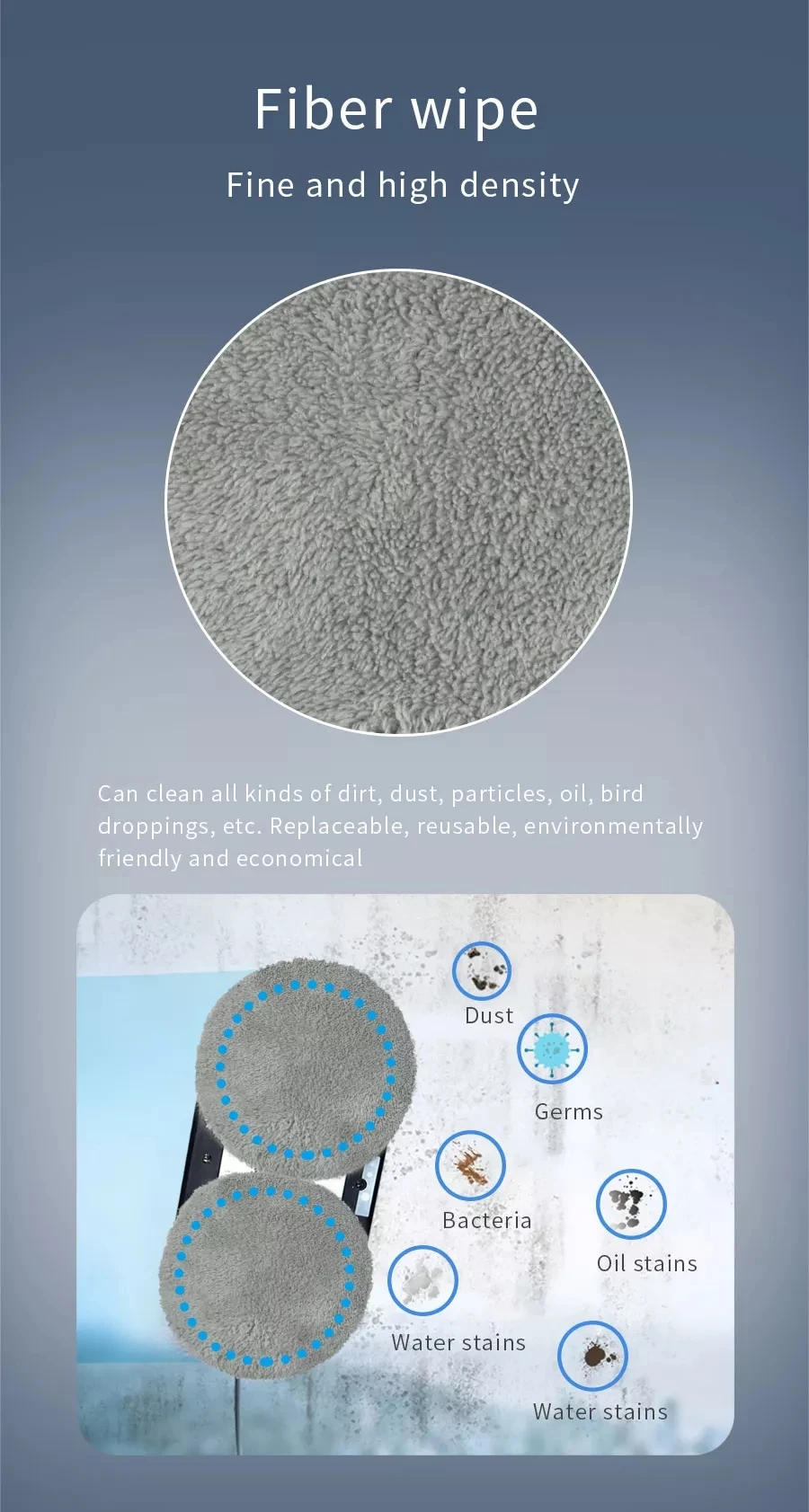 Description Picture 3 of itemWindow Cleaner Robot Remote Control Magnetic Electric Vacuum Cleaner High Tall Window Washing Glass Window Cleaning Robot