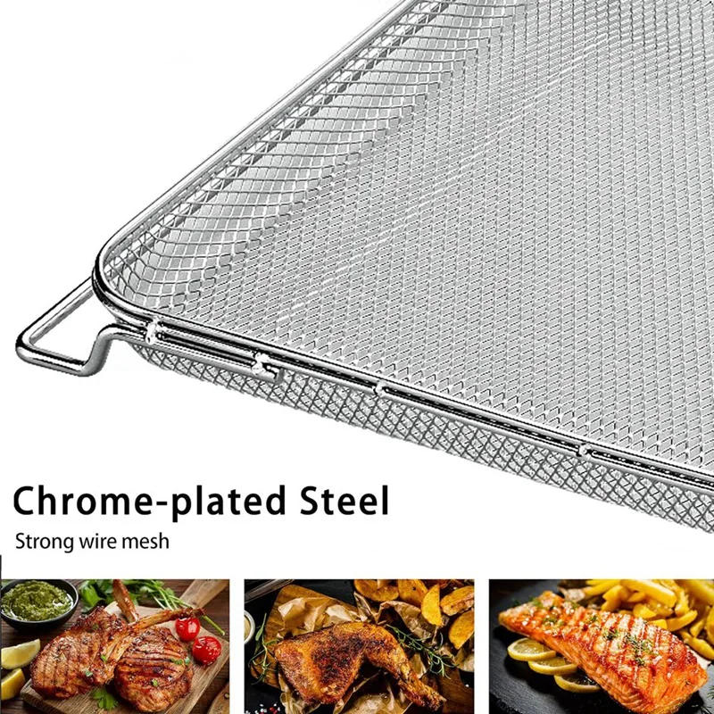 Description Picture 6 of itemAir Fryer Basket 16.5X11inch Air Fryer Basket Silver Stainless Steel For Nuwave Bravo Xl Air Fryer Toaster Smart Oven