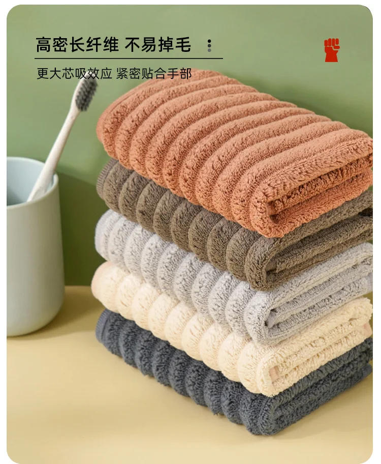 Description Picture 4 of itemCoral Fleece Square Towel Hand Towel Kitchen Handkerchief Bathroom Soft  Absorption No Hair Loss  Quick-drying