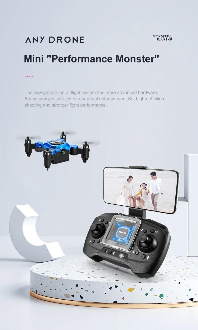 Description Picture 6 of item802 Mini Drone 4K 1080P HD Camera WiFi Fpv Air Pressure Altitude Hold Professional Foldable Quadcopter RC Drone Kid Toys GIft