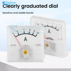 91C16 DC 10A/20A/30A/50A MINI Ammeter Panel Square Current Meters 5000W 75MV Ampere Meter Small Size Pointer Current Tester