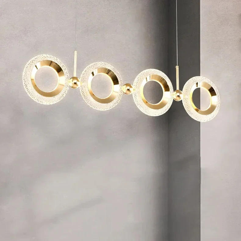 Description Picture 6 of itemModern minimalist circular pendant light home decoration Nordic luxury LED lights living room staircase indoor lighting fixtures