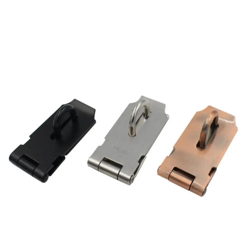 Description Picture 4 of itemPadlock Hasp Door Clasp Lock 90 Degree Right Angle Shed Gate Latch Household Burglar-proof Bolt Door Buckle with Mounting Screws