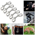 5PCS Scuba Diving Double End Bolt Snap Hook Clips 316 Stainless Steel Eye Bolt Snap Hook Trigger Snaps Metal Clips