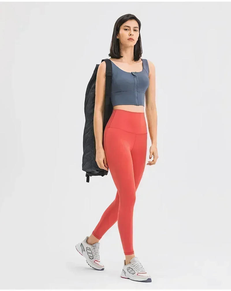 Description Picture 5 of itemLemon Front Zipper Full Coverage Running Workout Gym Bras Women Shockproof Naked Feel Fitness Training Sports Bra Crop Tops Vest