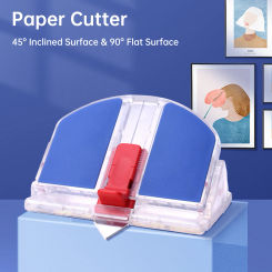 KW-triO Paper Cutter Desktop Paper Trimmer Support 45° inclined surface or a 90° flat surface safety lock Design for Craft Paper