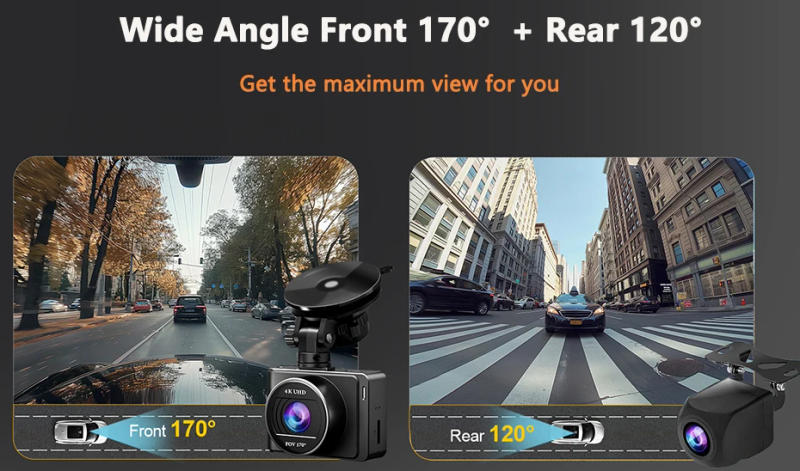 Description Picture 4 of item2160P Dash Cam Dual Lens Ultra HD Real 4K Car DVR Camera WIFI GPS Rear View Night Vision WDR Video Recorder Vehicle Black Box