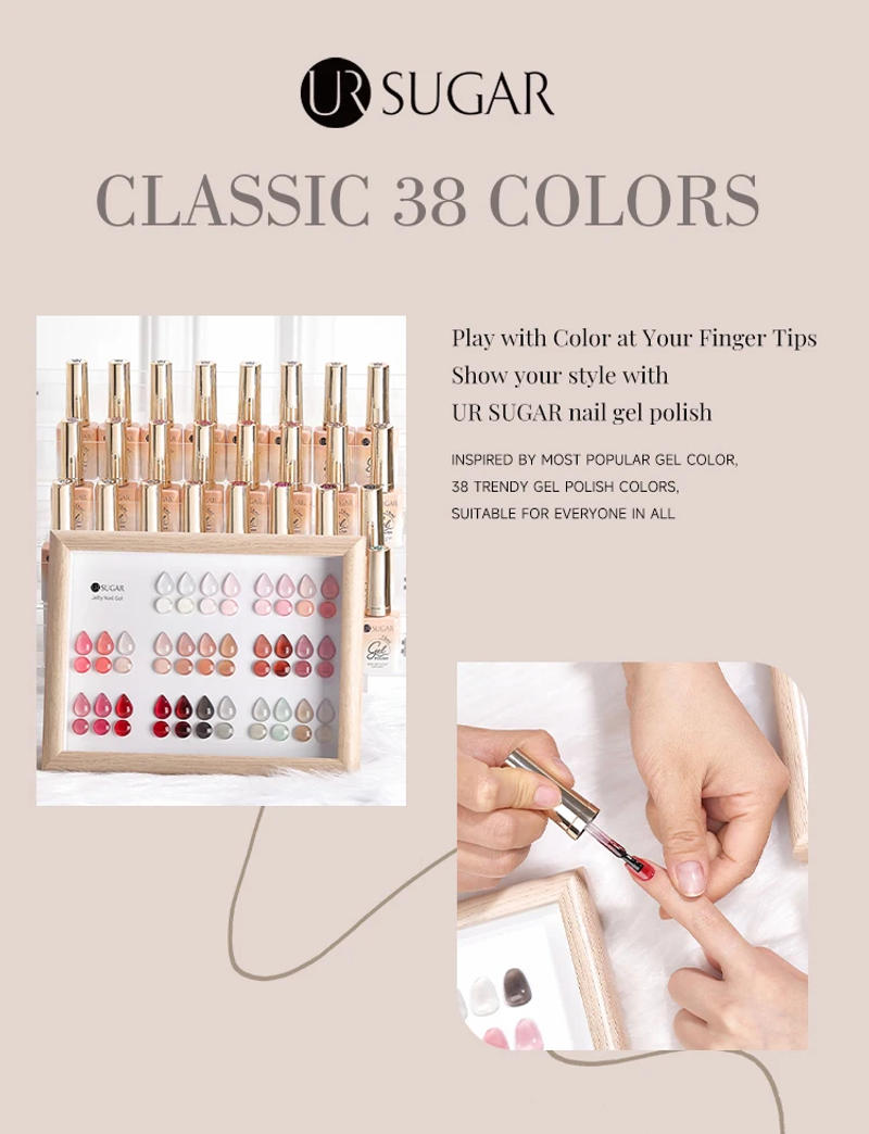 Description Picture 3 of itemUR SUGAR 15ml No Wipe Top Base Gel Nail Gel Polish Matte Top Coat Enhancer Varnish Semi Permanent Soak Off UV LED Nail Art