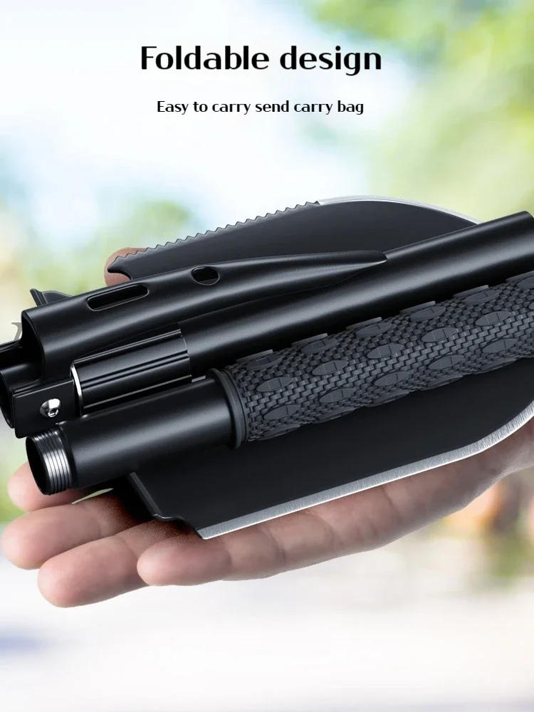 Description Picture 3 of itemMultifunctional garden shovel for camping, suitable for camping/fishing/wild survival, etc. Shovel. Pickaxe and hoe three-in-one