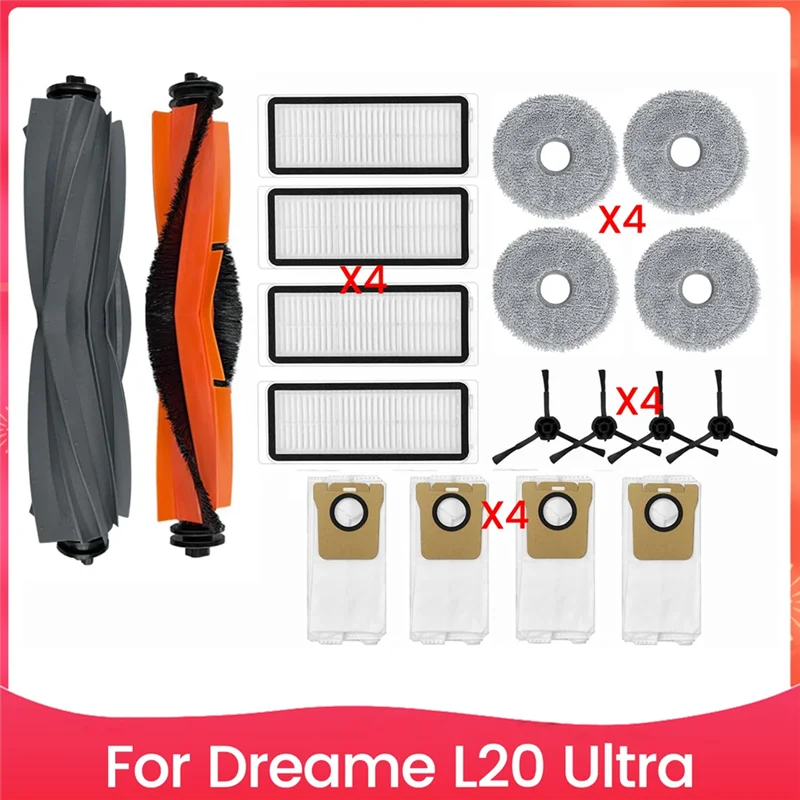 Description Picture 2 of itemA98G-Accessories Kit For Dreame L20 Ultra Vacuum Cleaner Parts Main Side Brush Hepa Filter Mop Cloth Dust Bags