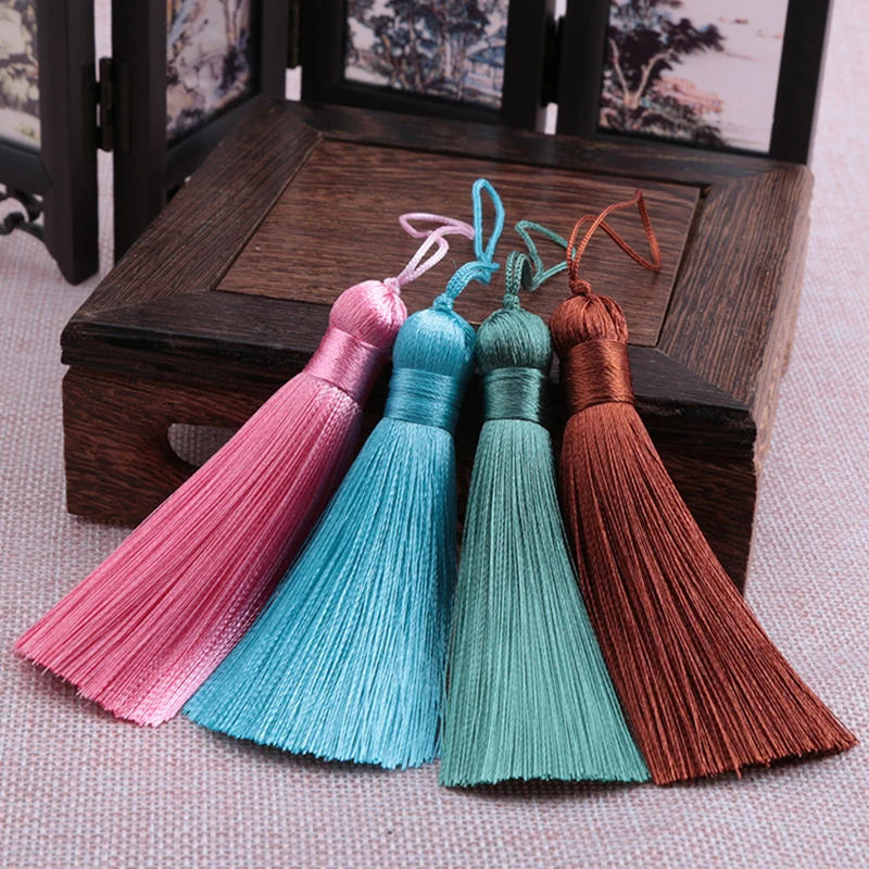 Description Picture 3 of item10pcs Silk Tassel Fringe Sewing Bang Tassel Trim Key Tassels For DIY Jewelry Making Home Curtain Craft Decor Accessory Tassels