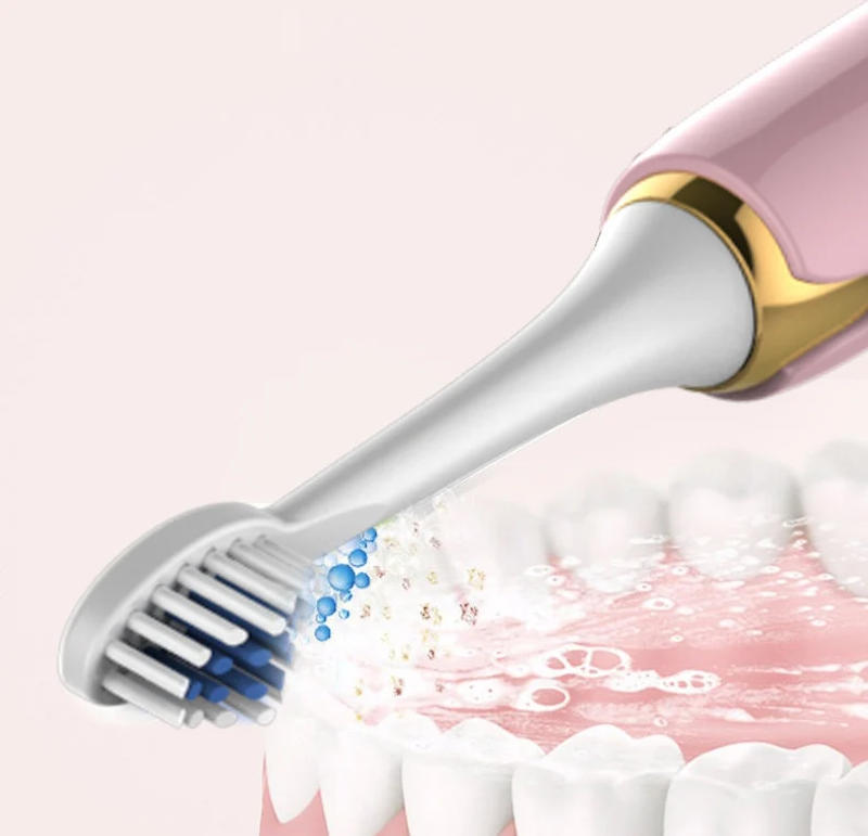 Description Picture 4 of itemNew Smart Electric Toothbrush USB Rechargeable Teeth Clean Whitening Sonic Toothbrush Timing Tooth Brush With Replacement Heads