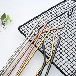 Tea Drinking Tube Reusable Milk Drinkware Rainbow Color 304 Stainless Steel Drinkware Accessory Color Straw Healthy Creative