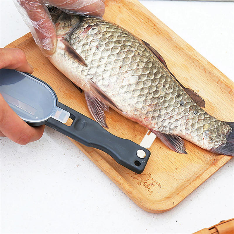 Description Picture 6 of item2 In 1 Fast Remove Fish Scale Planer Tools Stainless Steel Cleaning Seafood Knife Chef Kitchen Accessories Useful Things Utensil