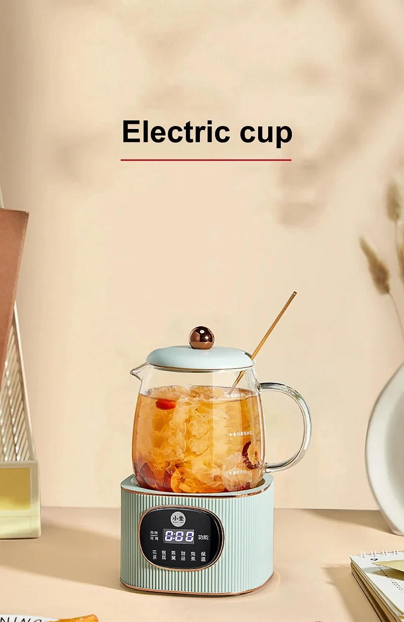 Description Picture 2 of item400ml Mini Health Cup Multifunctional Electric Stew Cup Office Split Teapot Coffee Milk Heater Portable Electric Kettle 200V