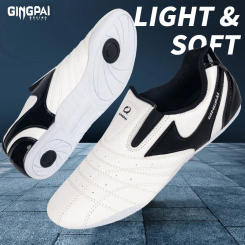 GINGPAI Breathable Taekwondo Shoes Karate Kung Fu Wrestling Martial Arts Shoes Women Men Adult Children Soft Sole Oxford Sneaker