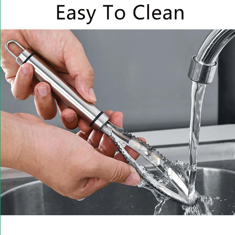 Description Picture 4 of itemFish Scales Scraping Graters Fast Remove Fish Cleaning Peeler Scraper Fish Bone Tweezers Stonego Kitchen Accessorie To