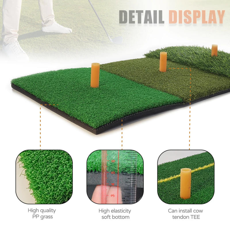 Description Picture 5 of item5 Styles Mini Practice Durable PP Grass Pad Backyard Exercise New Golf Hitting Mat Indoor Outdoor Golf Training Aids Drop Ship