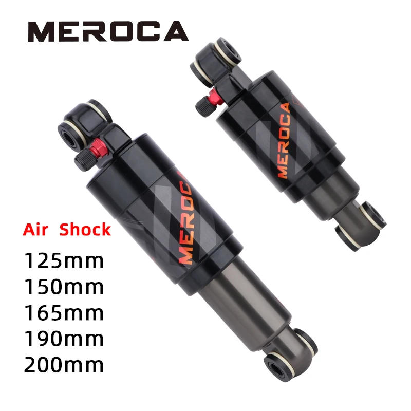 Description Picture 3 of itemMEROCA Mountain Bike Air Shock Absorber 125mm/150mm/165mm/190mm/200mm Scooter Alloy MTB Folding Bicycle Rear Shock Cycling Parts