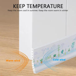 90cm Door Bottom Sealing Strip Weather Window Silicone Rubber Weatherstrip Windproof Dust Self Adhesive Windshield