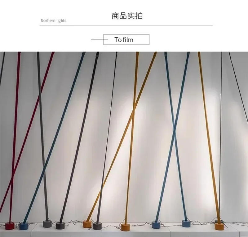 Description Picture 3 of itemDesigner Ribbon Floor Lamp Creative Living Room Background Wall Exhibition Hall Model Room Lamp Minimalist Personality